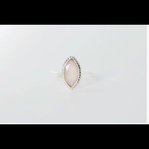 .925 Sterling Silver Chalcedony Ring - size 8